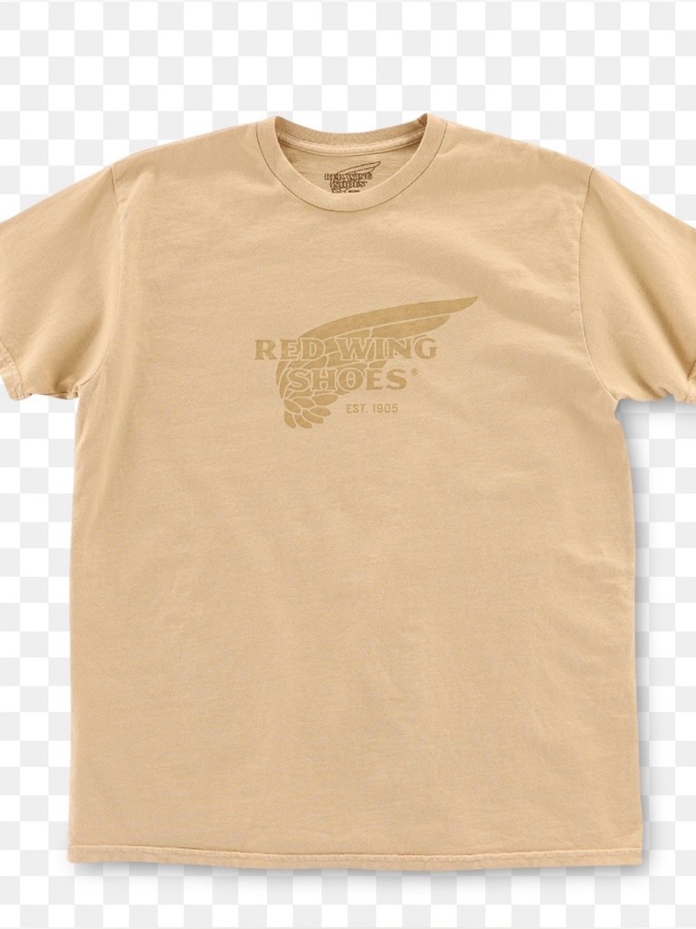 Red Wing Shoes Cream Logo Short Sleeve Tee